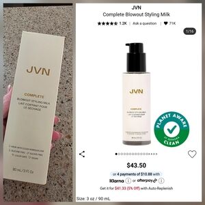 JVN Complete Blowout Styling Milk in White and Black